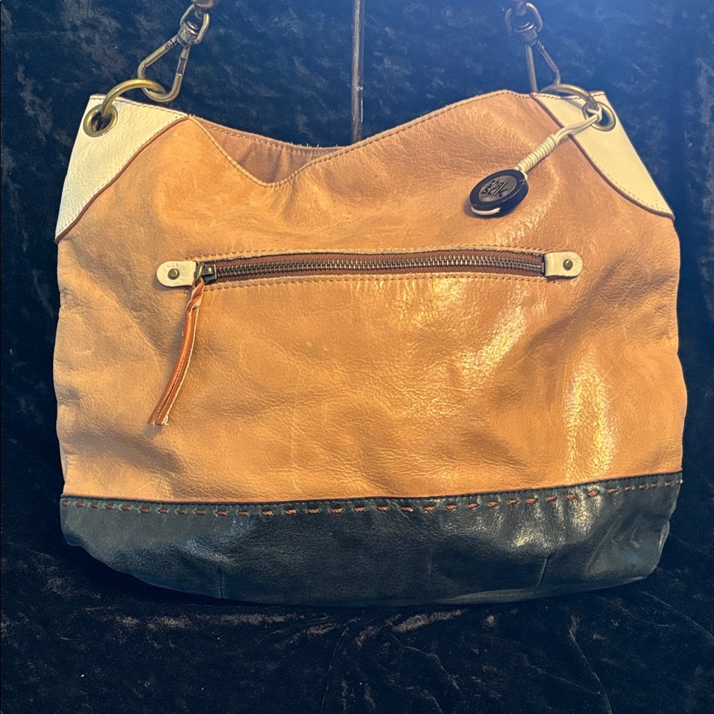 The Sak Two-Tone Leather Shoulder Bag